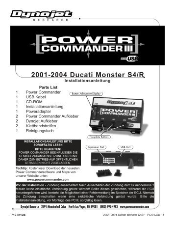 2001-2004 Ducati Monster S4/R - Power Commander
