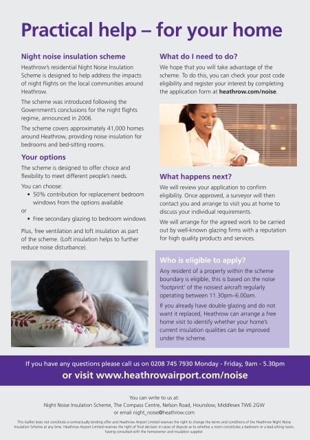 Download the Night Noise Insulation leaflet - Heathrow Airport