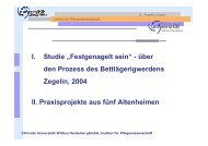 I. Studie âFestgenagelt seinâ - Therapiezentrum Burgau