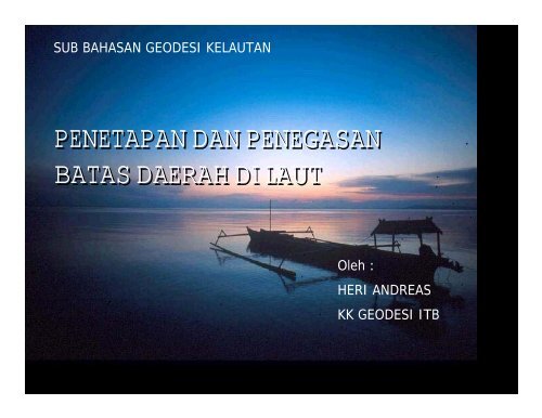 BATAS WILAYAH LAUT - ITB