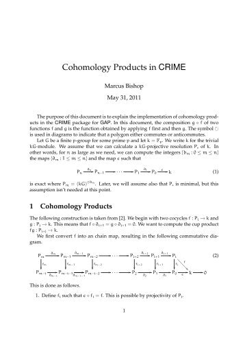 Cohomology Products in CRIME - Gap