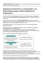 Elektrische Sicherheit von GasgerÃ¤ten und StÃ¶rfestigkeit gegen ...