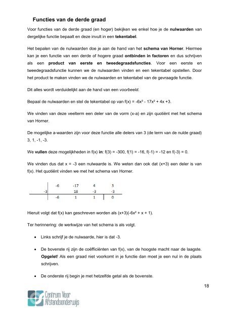 CURSUS WISKUNDE TSO - Ondernemersschool