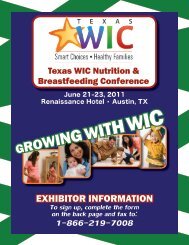 Texas DSHS on X: WIC provides a variety of healthy food choices