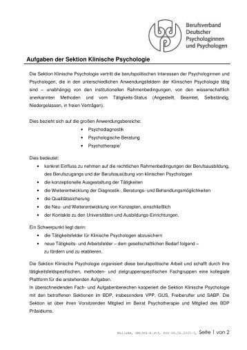 Download - BDP - Sektion Klinische Psychologie