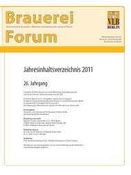 Jahresinhaltsverzeichnis 2011 - und Lehranstalt fÃ¼r Brauerei in Berlin