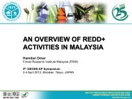 AN OVERVIEW OF REDD+ ACTIVITIES IN MALAYSIA