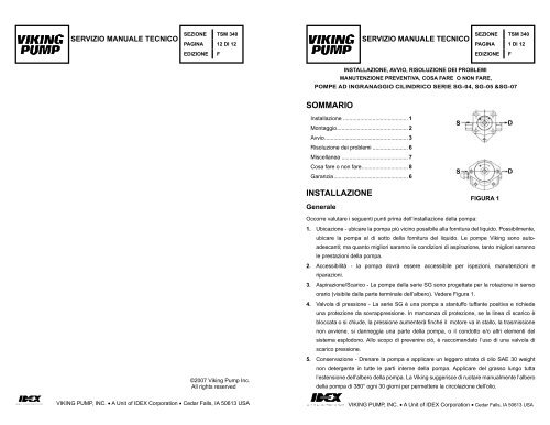 Viking Pump Technical Service Manual 340 for Spur Gear Pumps ...