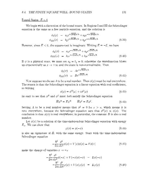 1 PHYSICS 430 Lecture Notes on Quantum Mechanics J. Greensite ...