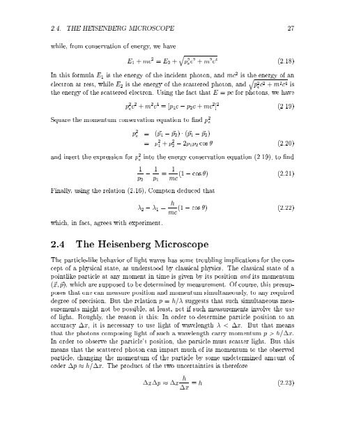 1 PHYSICS 430 Lecture Notes on Quantum Mechanics J. Greensite ...