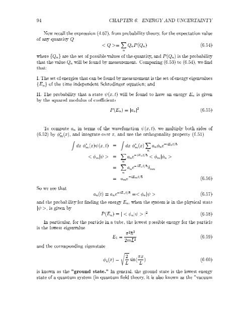 1 PHYSICS 430 Lecture Notes on Quantum Mechanics J. Greensite ...