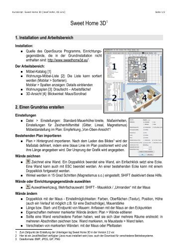 Sweet Home 3D [PDF | 153KB]