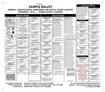 SAMPLE BALLOT - Alabama Votes