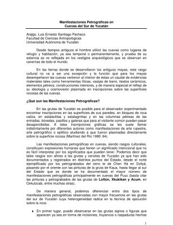 1 Manifestaciones Petrográficas en Cuevas del Sur de Yucatán ...