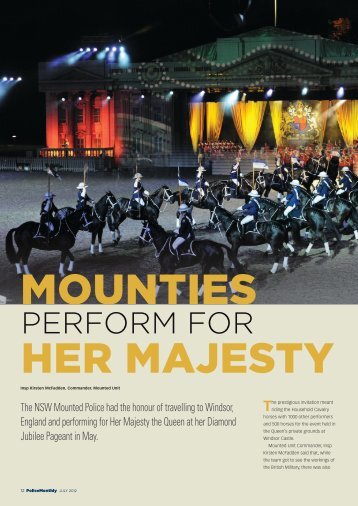 Mounties perform for Her Majesty - NSW Police Force - NSW ...