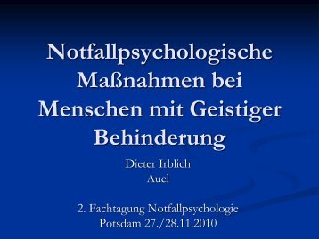 Akutphase - BDP - Sektion Klinische Psychologie