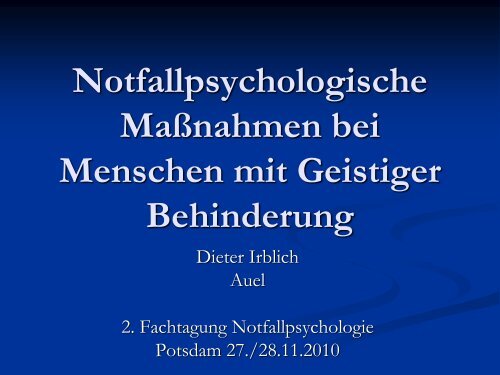 Akutphase - BDP - Sektion Klinische Psychologie