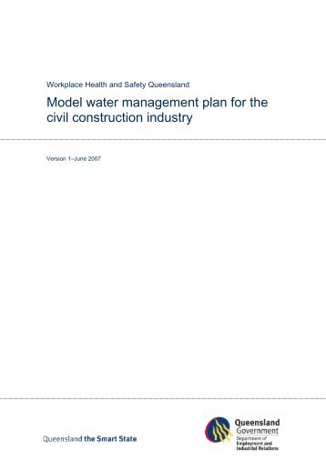 Model water management plan for the civil construction industry