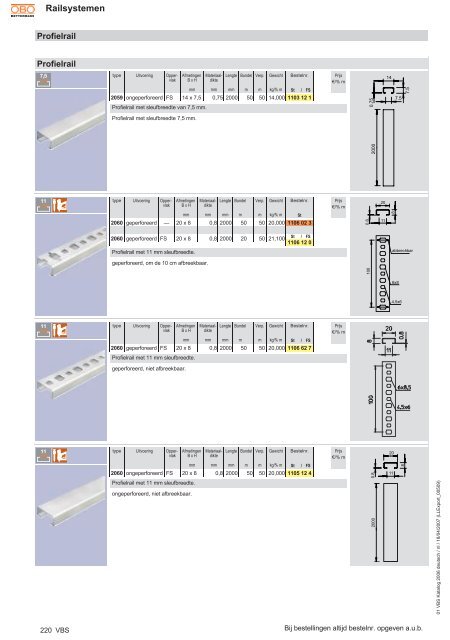 VBS. Railsystemen - OBO Bettermann