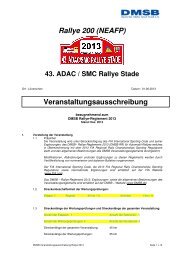 Ausschreibung - Stader Motorsport Club eV im ADAC