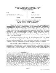[DN 320] Notice of Rejection of Unexpired Lease of Non-Residential ...