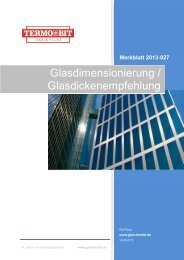 Glasdimensionierung / Glasdickenempfehlung - Glas Fandel