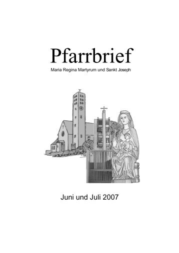 Gemeindebrief Juni / Juli 2007 - Pfarrei.sankt-joseph-siemensstadt.de