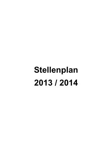 Stellenplan 2013 / 2014 - Bundesstadt Bonn