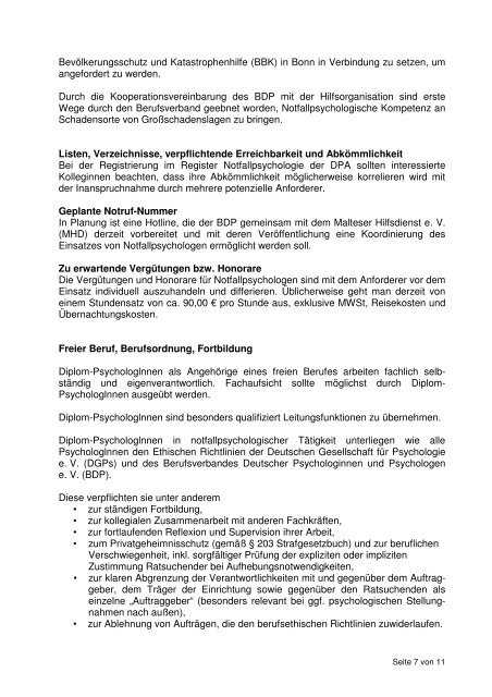 Tätigkeitsfeldbeschreibung Notfallpsychologie BDP Mai 2007\374