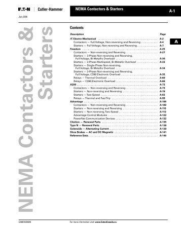 NEMA Contactors & Starters - of downloads