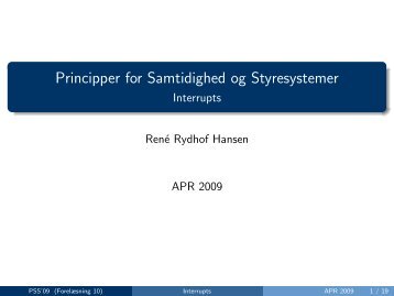 Principper for Samtidighed og Styresystemer - Interrupts