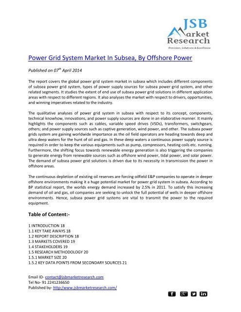 Power Grid System Market In Subsea, By Offshore Power