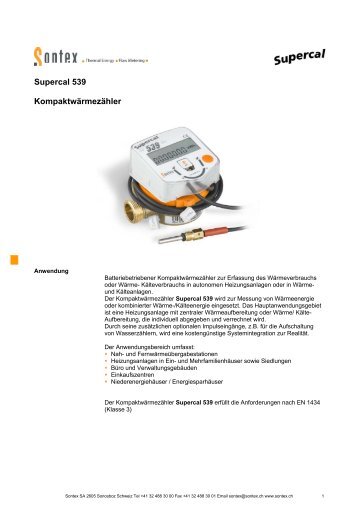 Datenblatt Supercal 539 - Sontex SA
