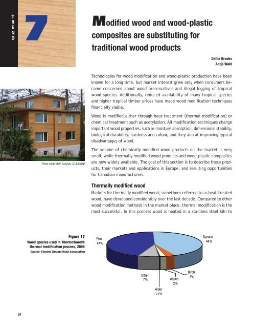 Wood Market Trends in Europe - BC Coastal Initiative