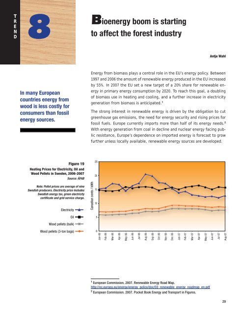 Wood Market Trends in Europe - BC Coastal Initiative