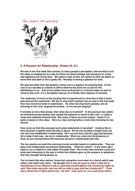 3 A Passion For Relationship Psalm 55 51 Webministries - 