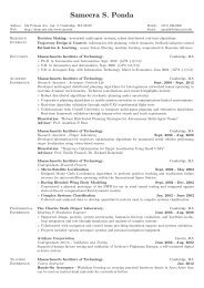 Resume - Aerospace Controls Laboratory - MIT