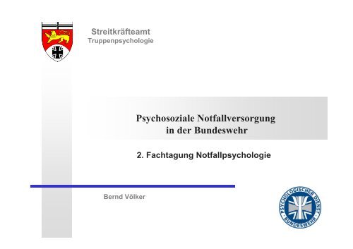 Streitkräfteamt - BDP - Sektion Klinische Psychologie