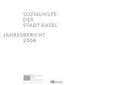 Jahresbericht 2004 - Sozialhilfe - Kanton Basel-Stadt
