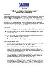 FACT SHEET Changes to the Extended Medicare Safety Net (EMSN ...