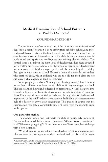 When Healing Becomes Educating, Vol. 6 - Waldorf Research Institute