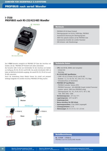 Dezentrale E/A-Systeme - Spectra Computersysteme GmbH