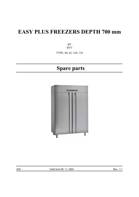 Easy Plus Freezers Depth 700 Mm Spare Parts