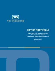 T-O Engineers - City of Post Falls