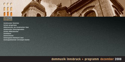 dommusik innsbruck > programm dezember 2008