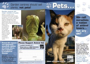 Pet Leaflet - Animal Aid