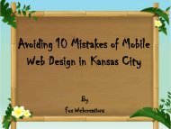 Avoiding 10 Mistakes of Mobile Web Design in Kansas City