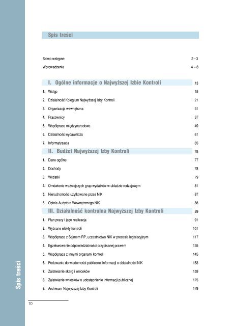 Sprawozdanie z dziaÅalnoÅci NIK w 2008 roku (plik PDF)