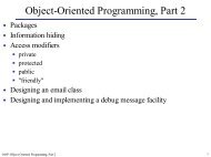 Object-Oriented Programming, Part 2