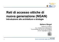 Reti di accesso ottiche di nuova generazione (NGAN)